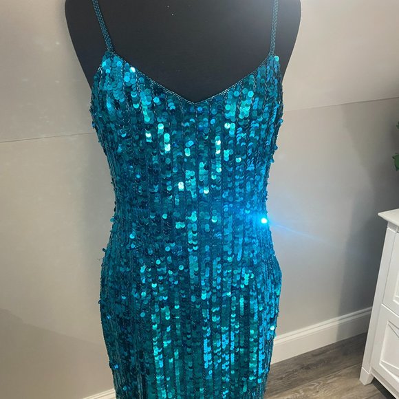 Vintage Nadine 90's 100% Silk & Hand Beaded Cocktail dress - Picture 3 of 13